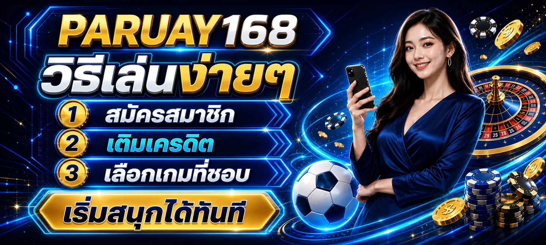 วิธีเริ่มเล่น PARUAY168 ใน 3 ขั้นตอน
