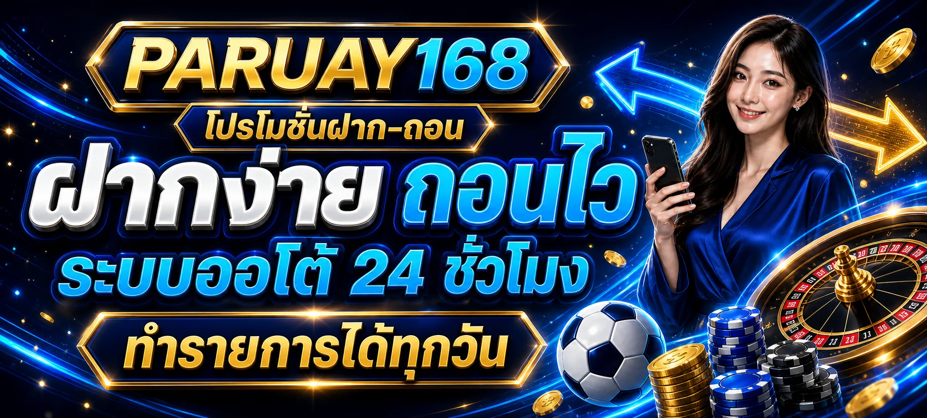 PARUAY168 ฝากง่าย ถอนไว ระบบออโต้ตลอดวัน